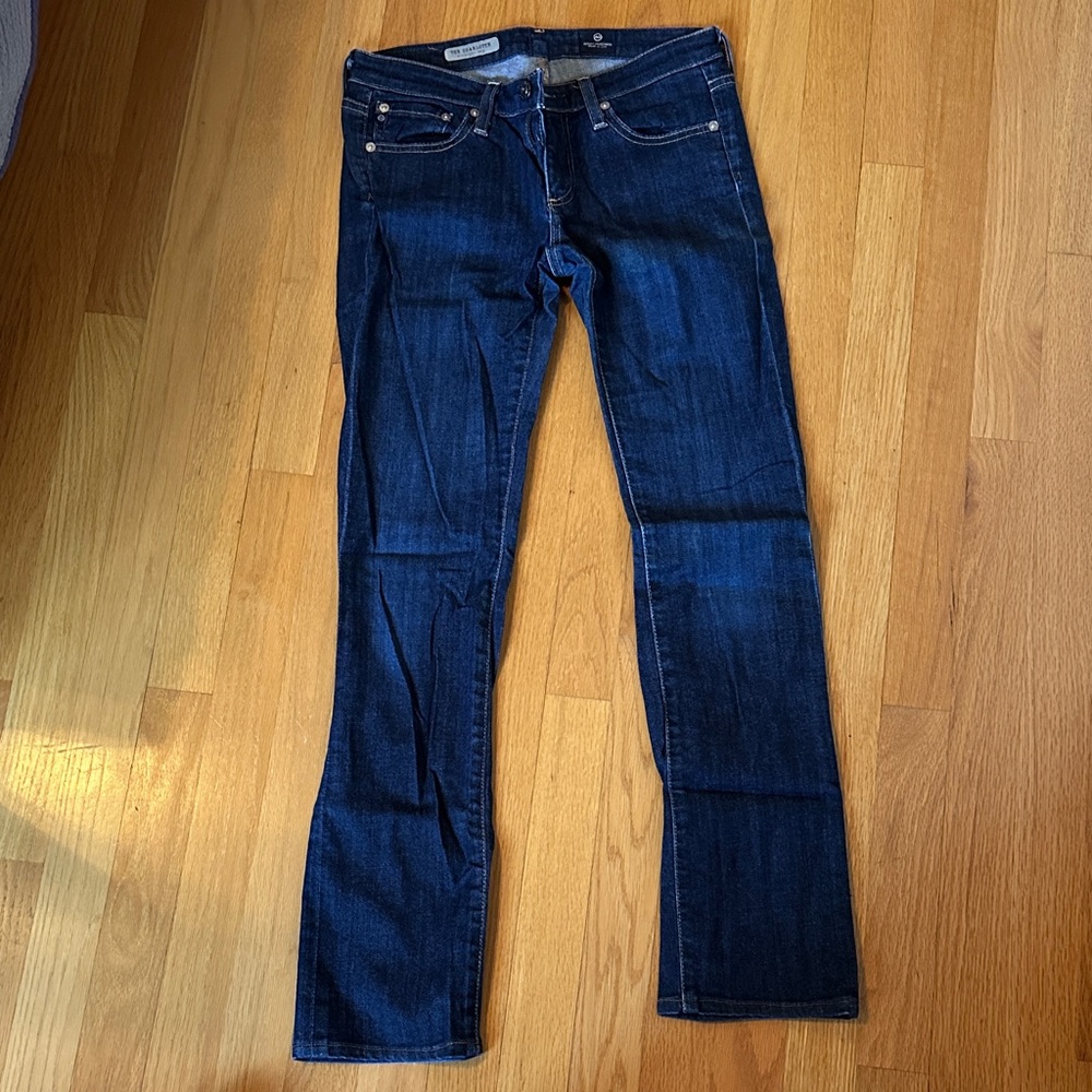 AG Adriano Goldschmied Dark Indigo Straight Leg Jeans